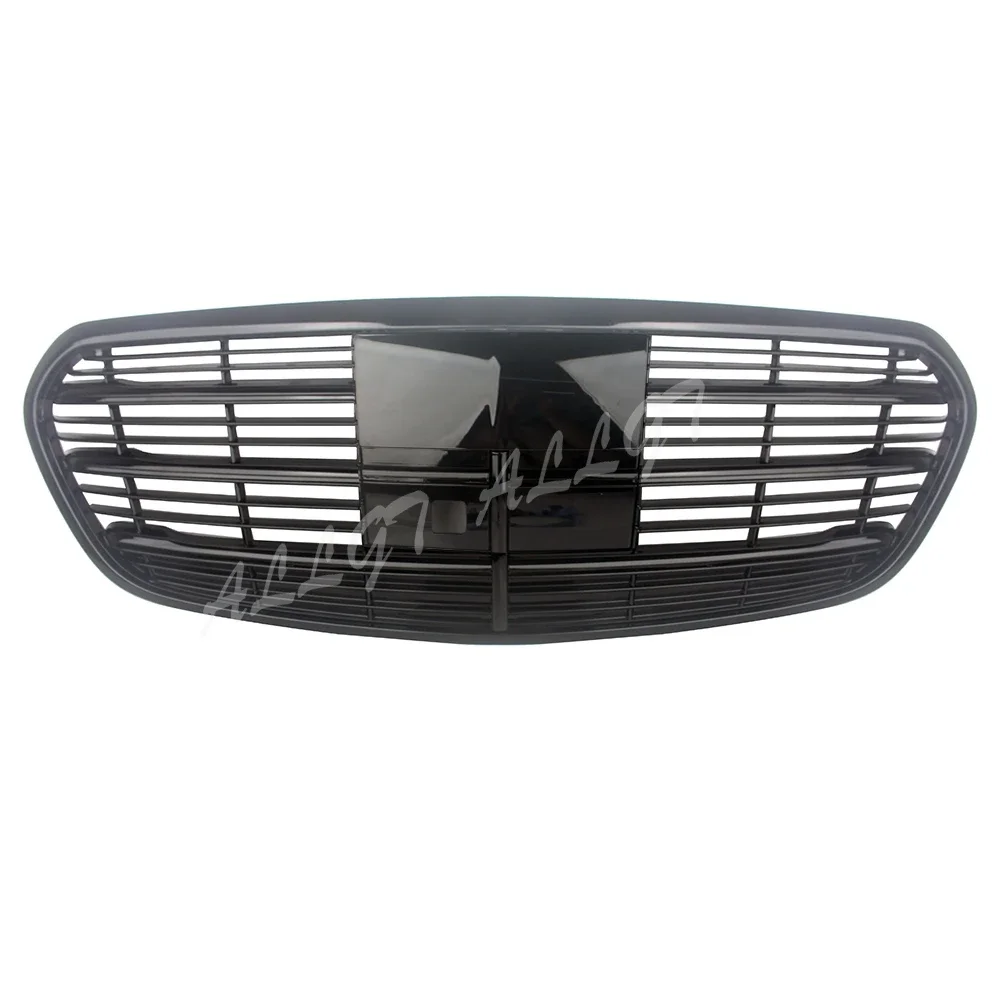 Front Racing Facelift Grille Upper Grill For Mercedes-Benz W223 S350 S400 S450 S500 S580 S680 2021+ Black Grill OE Style