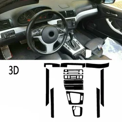 Car Interior Accessories Car Interior Moulding Trim Strips For BMW 3 Series E46 1998-2005 Dashboard Carbon Fiber Sticker