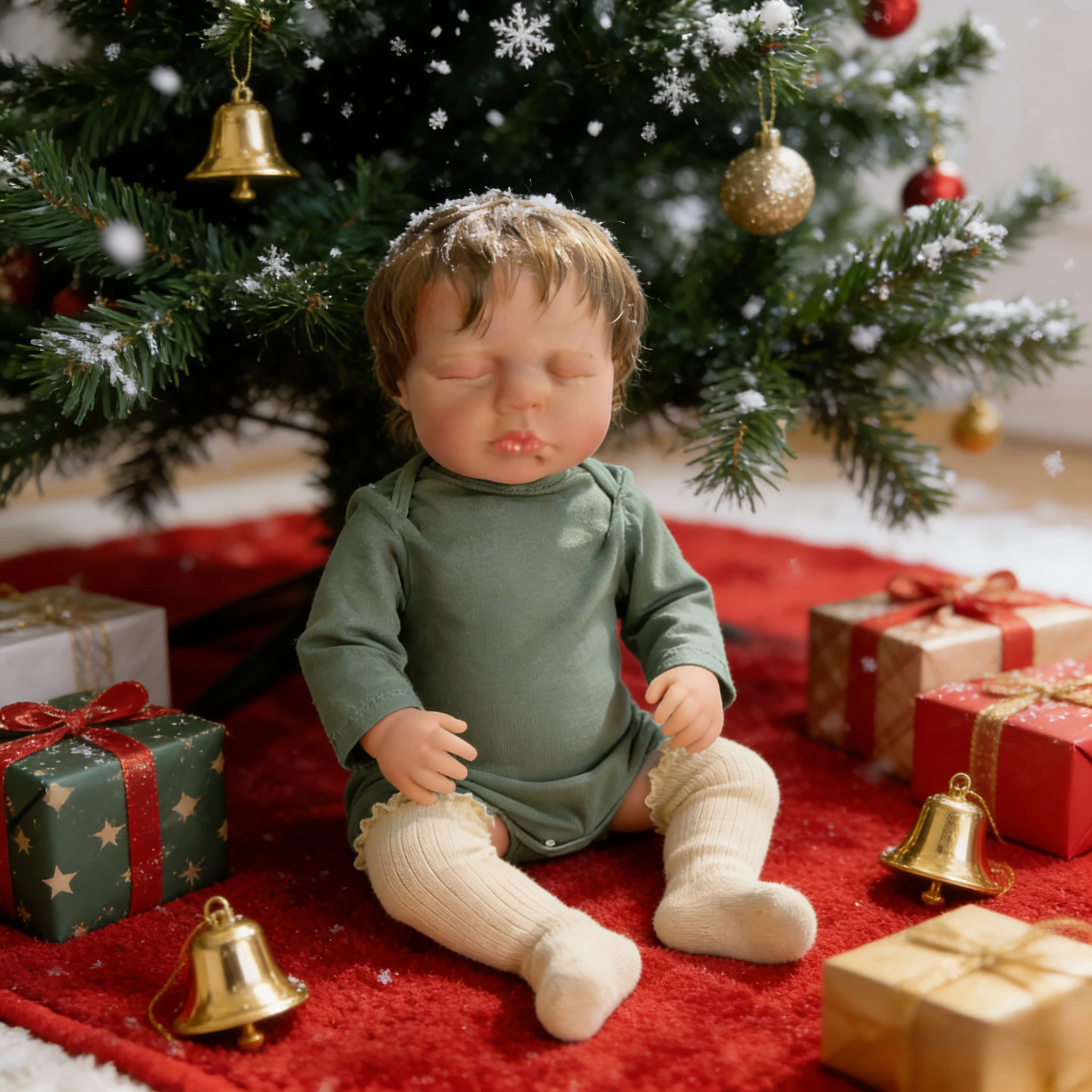 48 سنتيمتر نابض بالحياة تولد من جديد دمية LouLou مع كامل الفينيل الجسم عيون قريبة اليد الجذور الشعر ثلاثية الأبعاد الجلد مرئية الأوردة تحصيل دمية طفل Gi