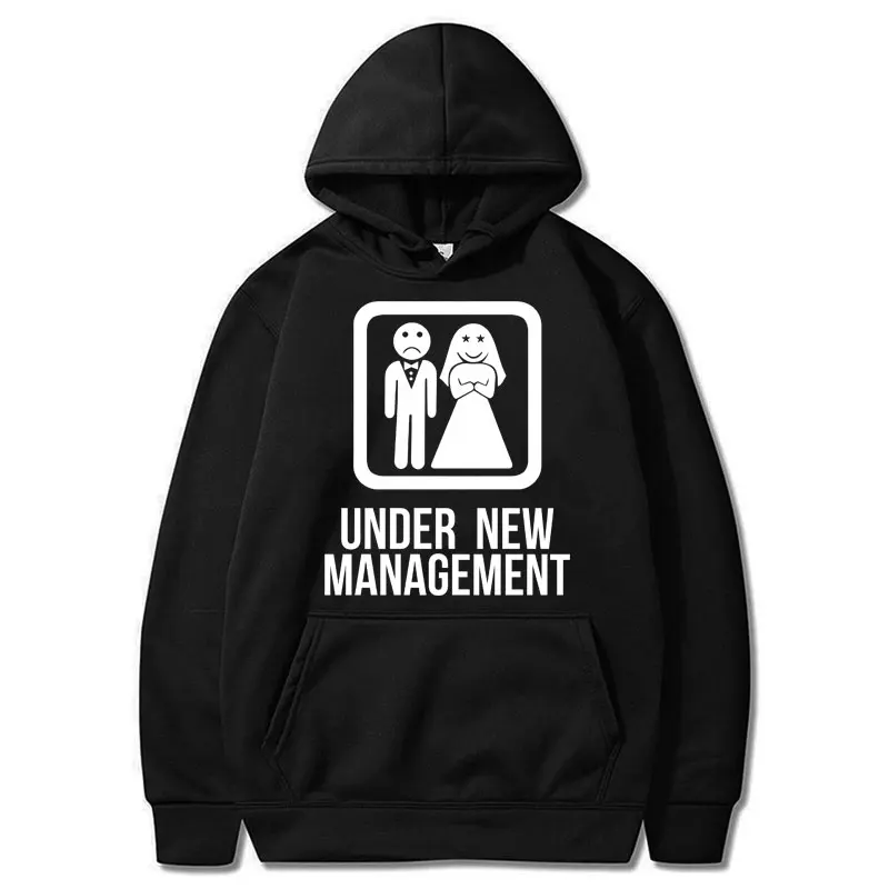 

Забавная толстовка с графическим принтом «Свадьба под новым руководством» для мужчин и женщин, в стиле Харадзюку, флисовая, теплая, зимняя, оверсайз, повседневный спортивный костюм