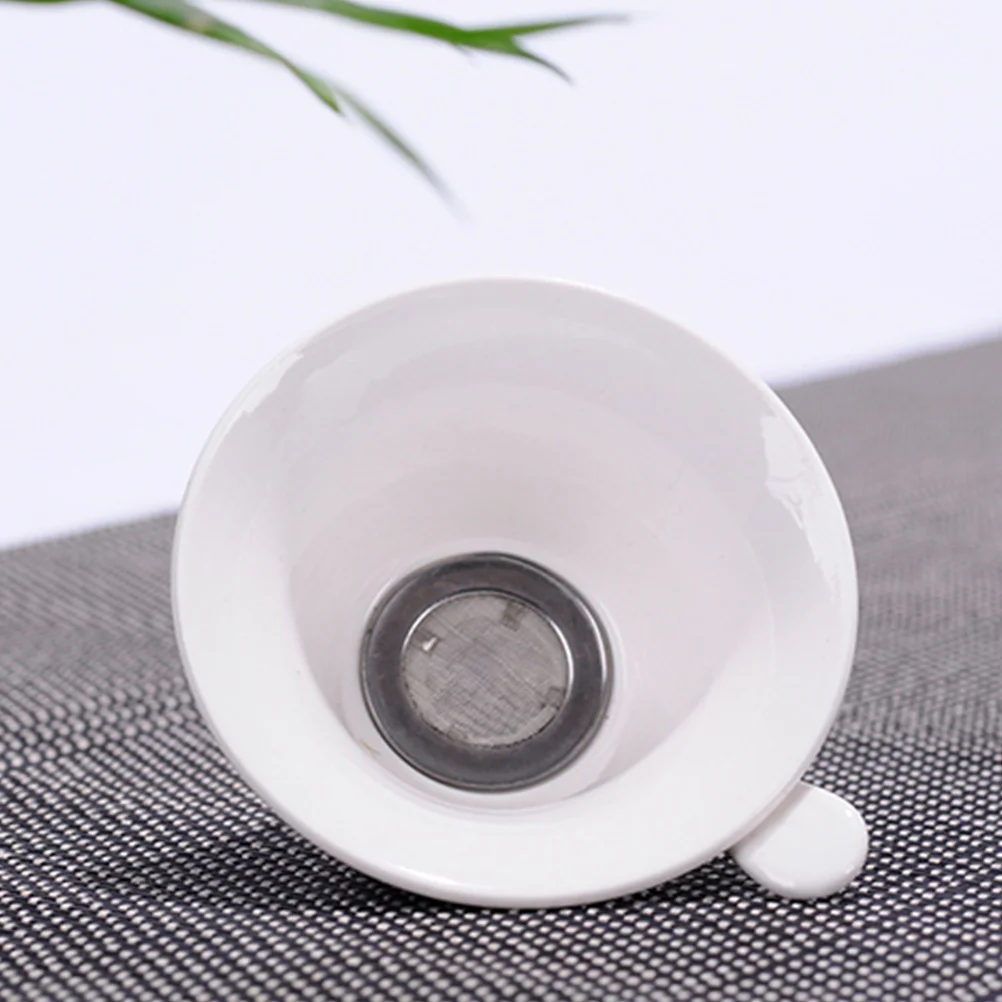 

2Sets Tea Filter with Support Guanyin Hand Holder Ceramic Kung Fu Tea Set Includes Strainer and Stand for Clean Dry Storage