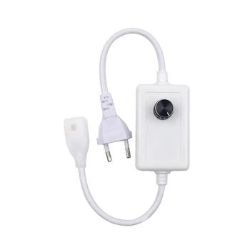 Plugue de alimentação regulável 220V para faixa de néon COB 240LEDs/m com interruptor liga/desliga adaptador UE Reino Unido