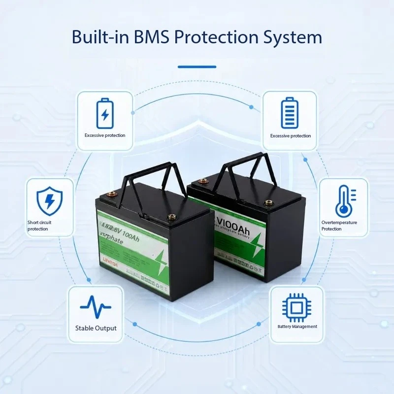 12V 50Ah Lithium Battery Custom 100Ah 200Ah LiFePO4 Energy Storage Battery Replacement for Lead Acid Battery