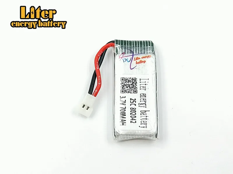 

20pcs/lot 3.7V 700mah 802042 battery U818A axis aircraft battery 3.7V 700mah 20C 25C