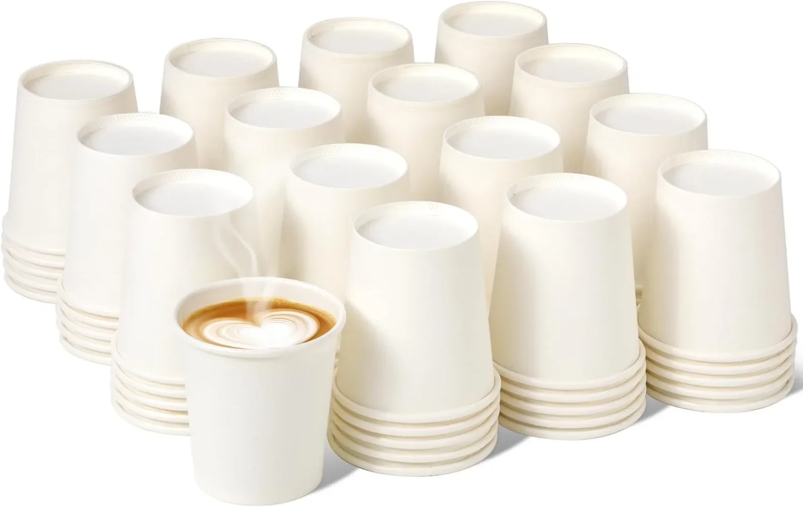 

1000 Pack 10 oz Disposable Paper Coffee Cups, Premium White Hot Cups for Hot/Cold Beverage, Durable Thickened Paper Cup Bulk
