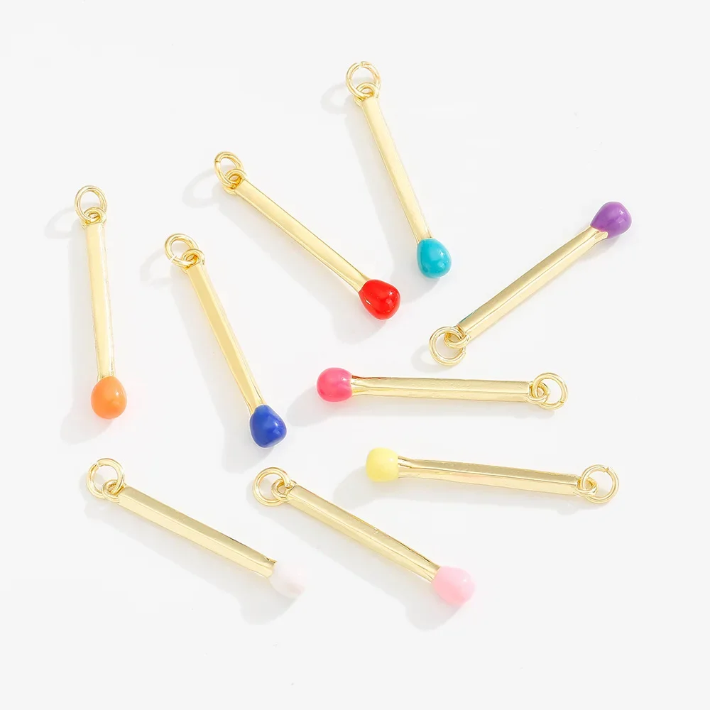 

Diy simple alloy rainbow-colored matchstick-shaped elegant and fashionable clothing accessory
