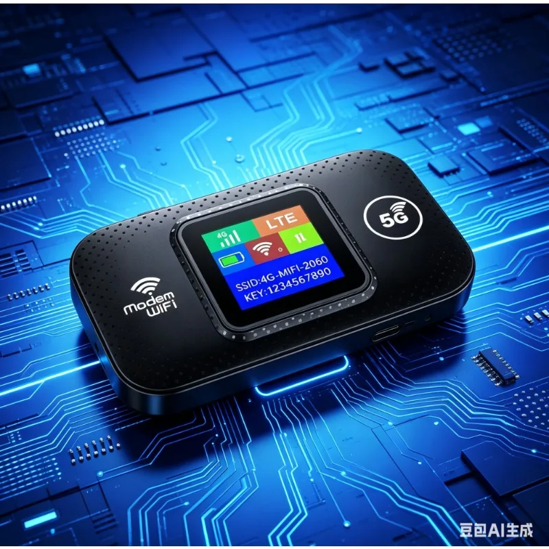 Roteador de Viagem 4G LTE WiFi 6 para 10 Usuários com Suporte para Cartão SIM, Hotspot Móvel Sem Fio Portátil para Uso Externo