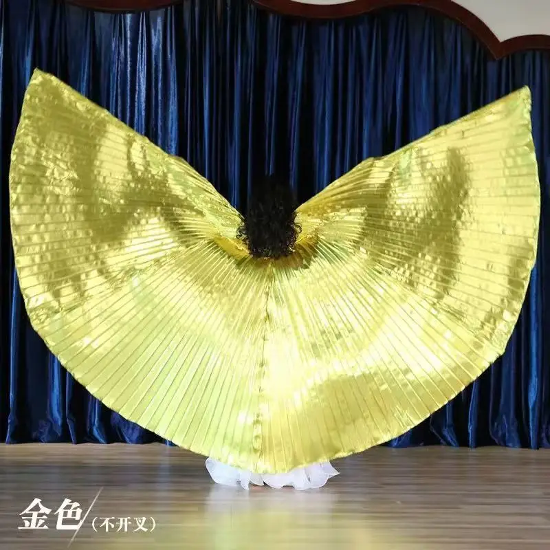 Bauchtanz 360 ° Goldene Flügel Isis-Flügel Zubehör Cosplay Bollywood Orientalischer Ägyptischer Tanz Kinder Mädchen Goldenes Kostüm – Detail 5