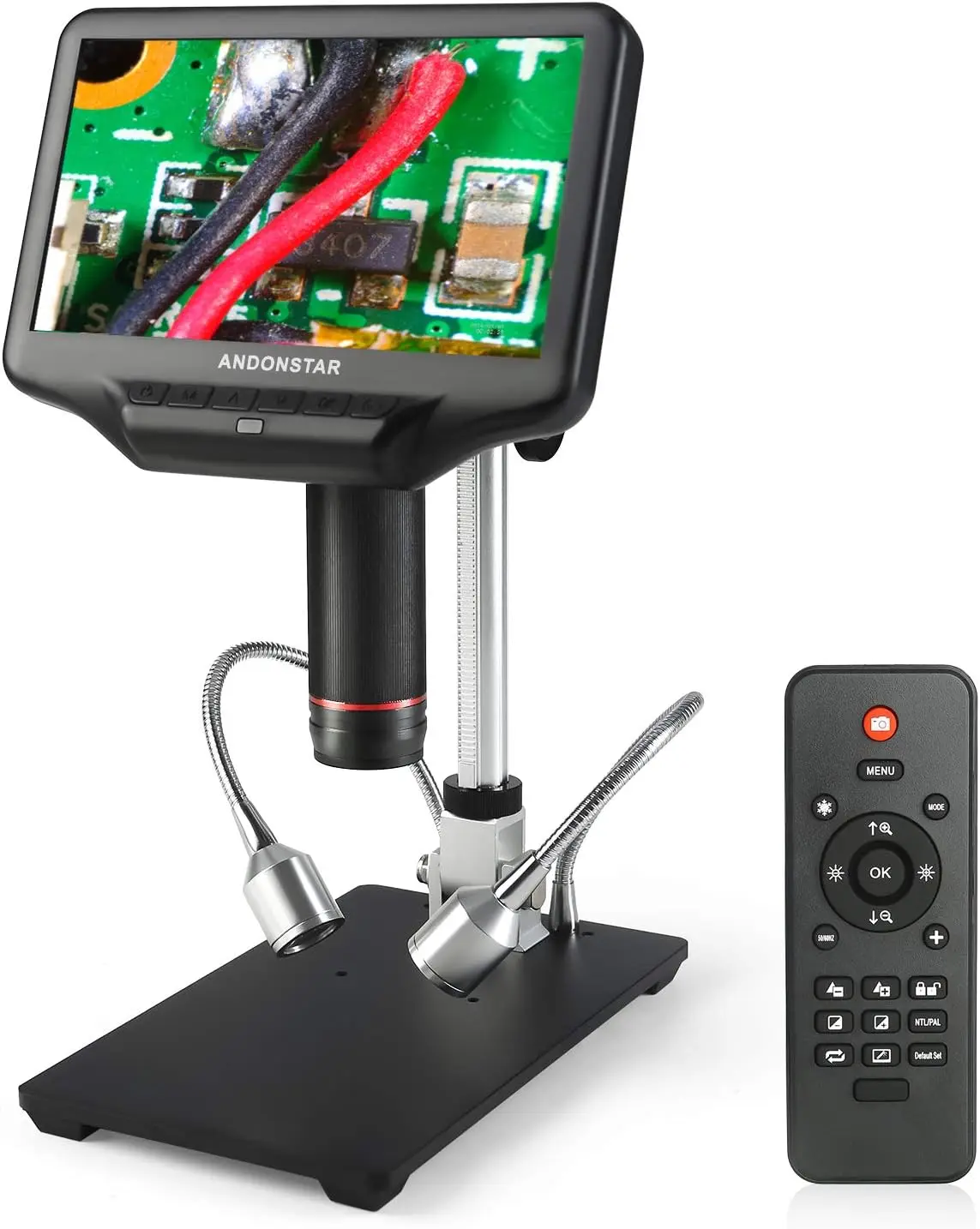 Soldering Digital Microscope with and 7 inch Adjustable LCD Screen USB Video Microscopes