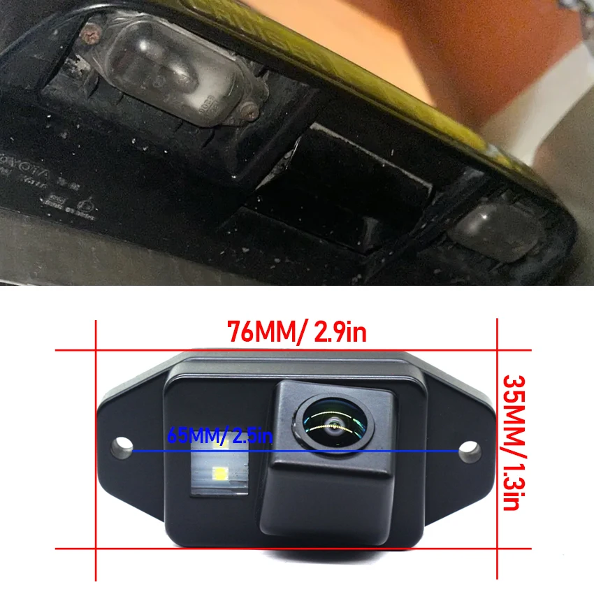 Rear View Reverse Camera Car Vehicle Parking Accessories Full HD CCD Waterproof For Toyota Land Cruiser Prado J90 J120 J150 view 2