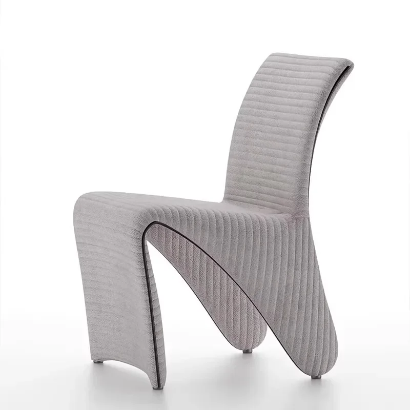 Minimalist leather dining chair, home backrest desk, armchair dining room