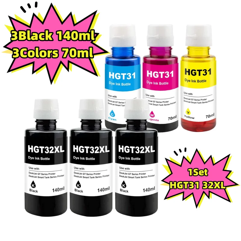 (3BK C M Y) 31 32XL ink Compatible with 32XL 31 for HPQ Smart Tank 555 315 319 455 515 516 530 558 559 570 655 670790 5105 7005