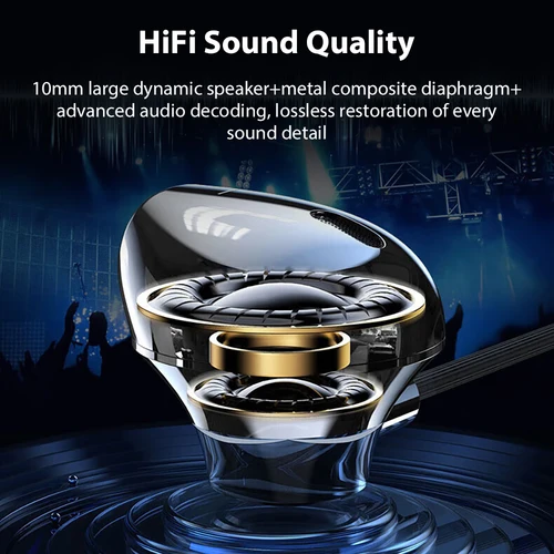 Imagen 2 del producto Auriculares tipo C con conector de 3,5mm, sonido estereoscópico HiFi con micrófono, auriculares con cable, auriculares con Control de línea para Samsung iPhone 16