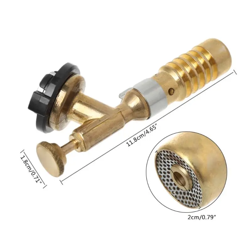 High Temperature Brass Gas Turbo Torch Aluminum Brazing Propane Weld Plumbing Drop Shipping