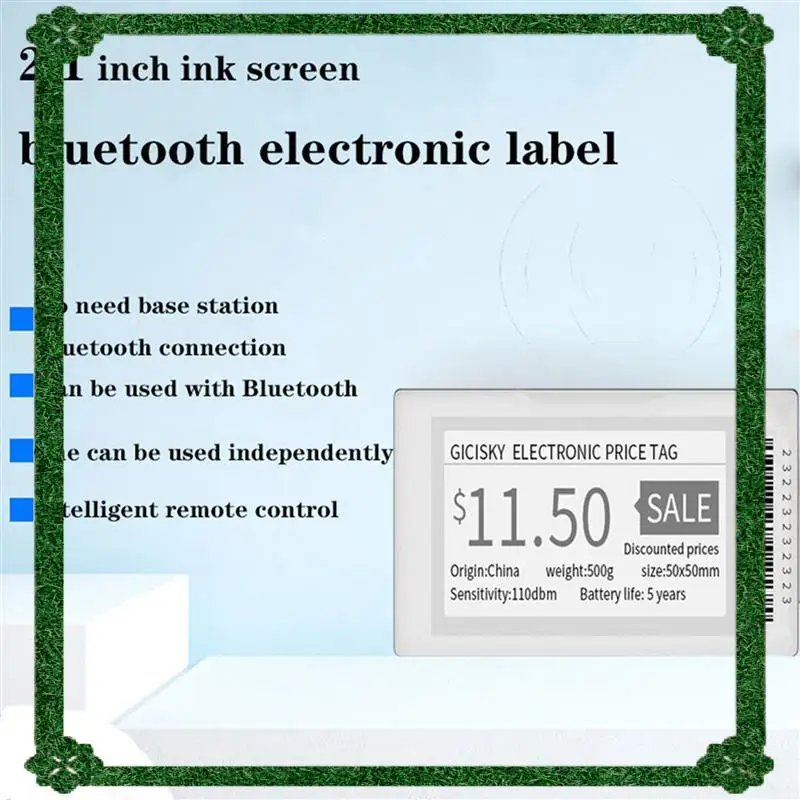 

24-часовая доставка 2,1-дюймовый электронный ценник ESL TFT-экран без грязного письма Bluetooth Connect Management для Android