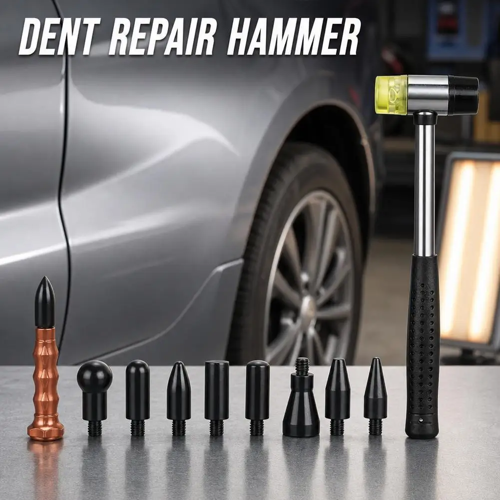 Professional Car PDR Tools Kit Multi-Pull Rods Tapping Hammer for Paintless Dent Repair Auto Body Hail Damage Removal