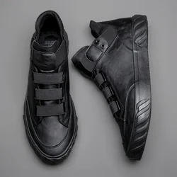 Trendy Men's Leather Shoes Luxury Casual Shoes for Men Autumn Male Outdoor Comfortable Shoes Wear Resistant Slip on Leather Shoe