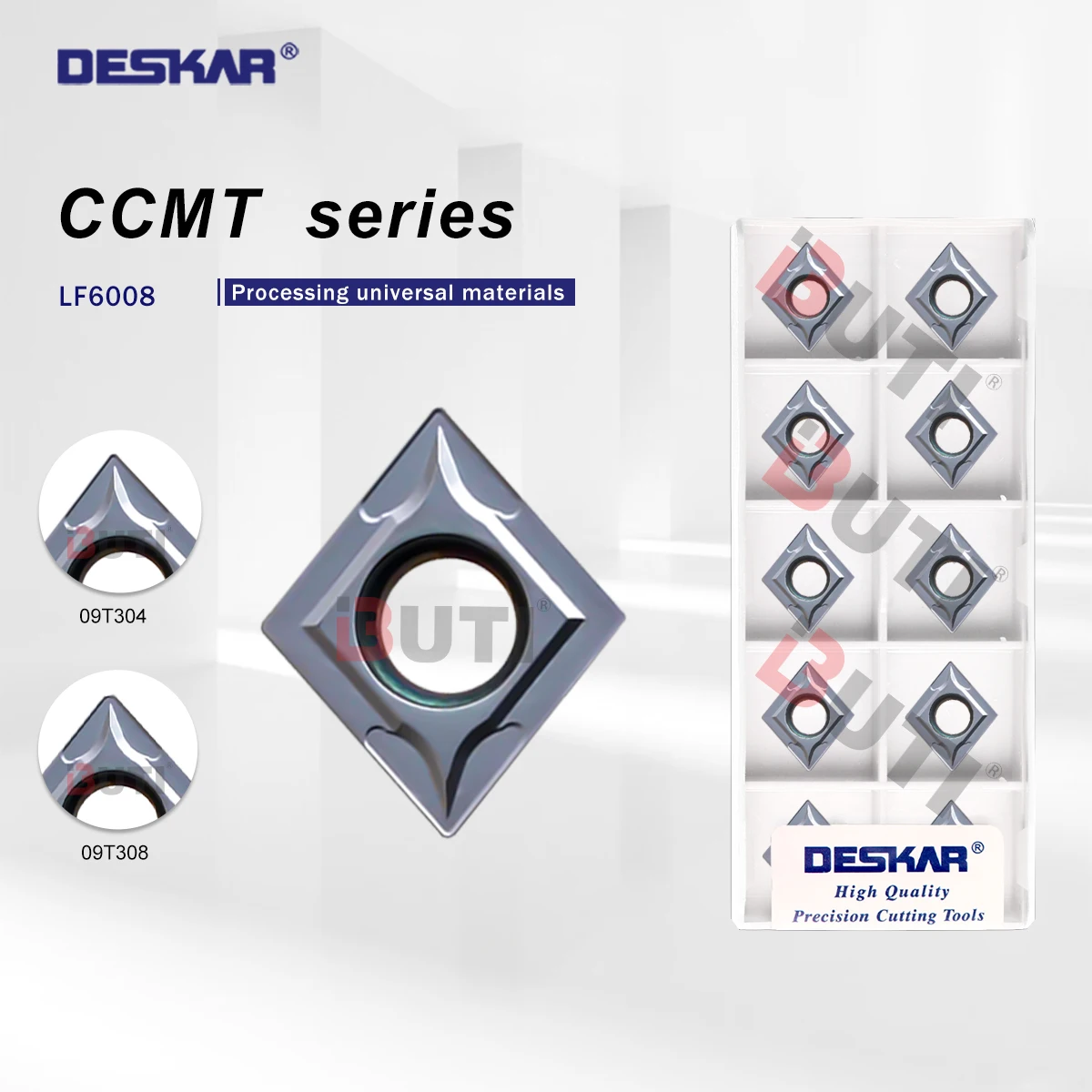 

DESKAR 100% Original CCMT09T304 CCMT09T308 LF6008 CNC Lathe Turning Blades Hard Alloy Cutting Tools Metal Cutting Tools And Part