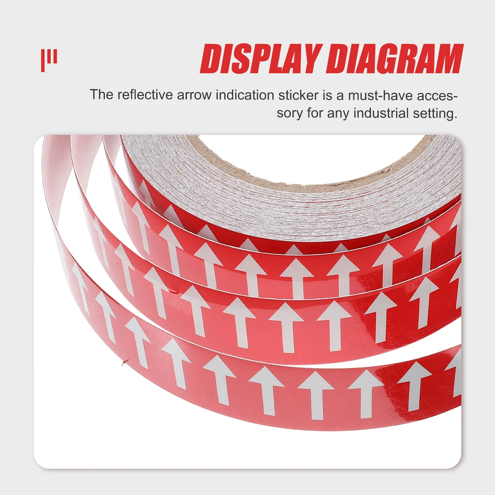 2 Rolls Pipe Marking Stickers Reflective Directional Arrow Stickers Self Adhesive Flow Arrow Decals for Industrial Construction