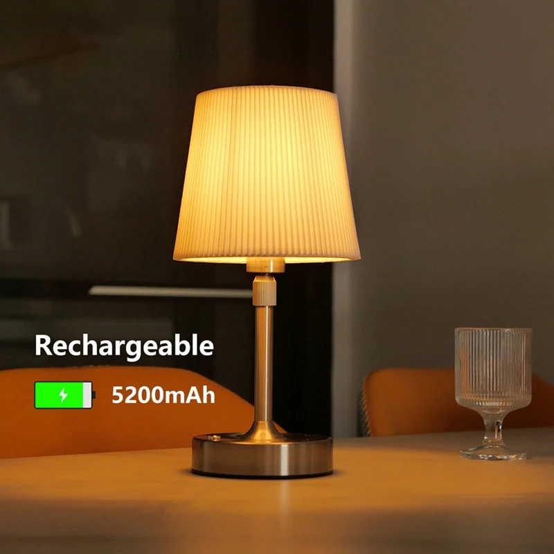 Led Cordless Night Light Rechargeable Bedside Table Lamps Touch Stepless Dimming Portable Desk Lamp for Bar Restaurant-AD23 - view 6