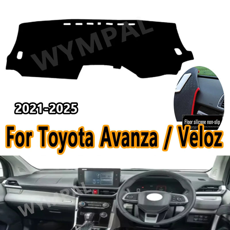 Car Dashboard Cover Dash Mat For Toyota Avanza / Veloz 2021 2022 2023 2024 2025 Avoid Light Pad Anti-UV Case Carpet Accessories