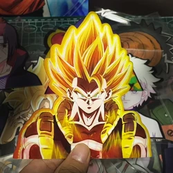 Anime Dragon Ball Sticker 3D Gradient Gogeta Character Motion Sticker Creative Car Sticker Notebook Luggage Waterproof Decal Toy