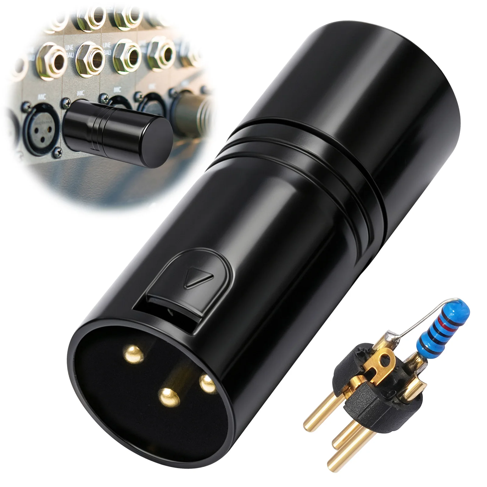 120 Ohm 3-Pin XLR/DMX Terminator 3 Pin XLR Male Microphone Cable Connectors for Lighting and Audio Systems Signal Integrity view 3