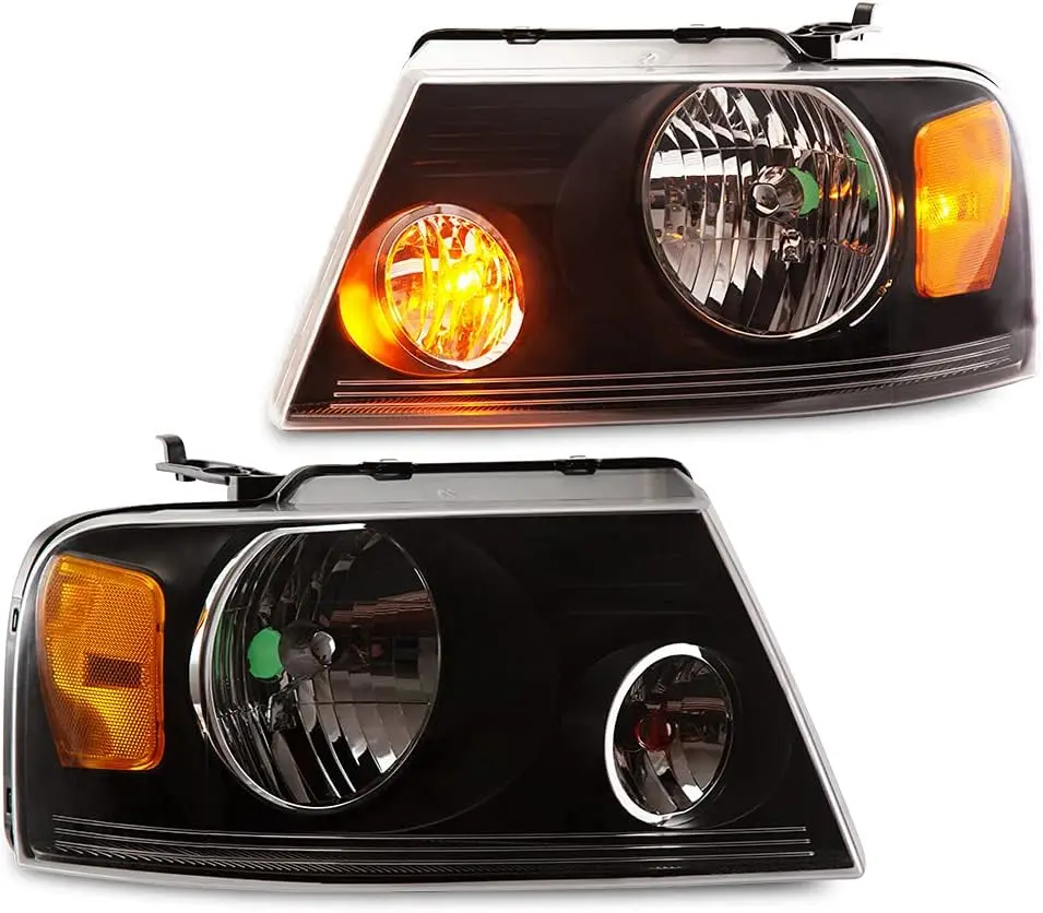 

Фары, совместимые с Ford F150 2006-2008 Ford F150 2006-2008, фара с бампером Lincoln Mark Lt 2004, хромированный галогенный корпус