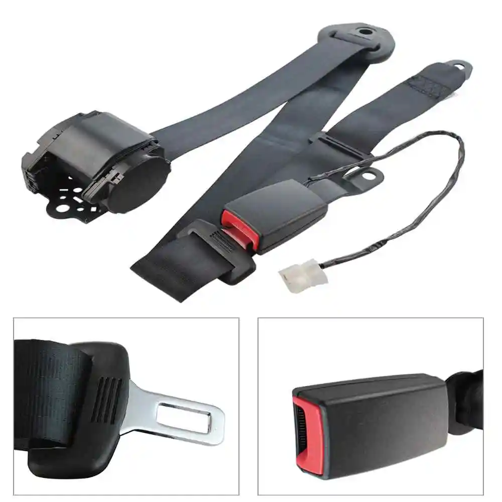 Universal Retractable Adjustable 3 Points Sensor Car Seat Belt Automatic Retract Auto Truck Black Beige Red Gray Safety Belt