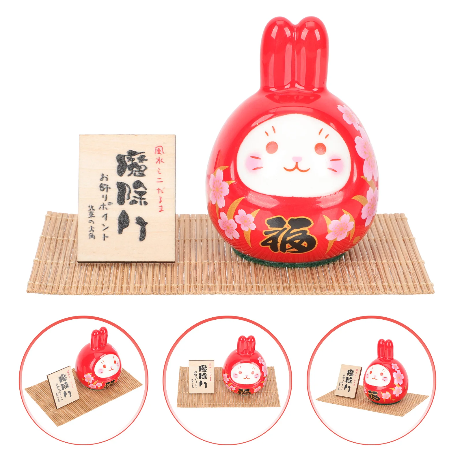 

Cute Ceramic Rabbit Decoration Small Bunny Statue for Desktop Home Garden Office Decor Micro Landscape Ornament