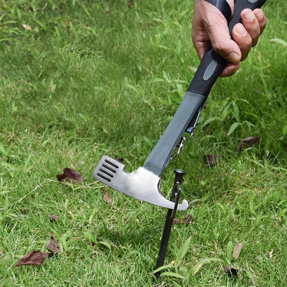 

8Pcs Tent Pegs Forged Steel Tent Pegs Heavy Duty Ground Stakes 30cm with Storage Bag & Hammer for Outdoor Camping
