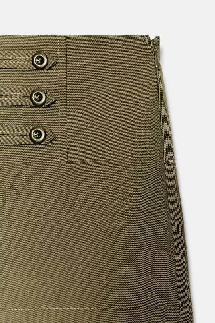 KONDALA Damen Vintage Trendy Shorts-Set mit Knöpfen, O-Ausschnitt, ärmellosem Reißverschluss-Top und Mini-Shorts – Neue Mode 2026 Sommer Casual Damen-Set – Detail 19
