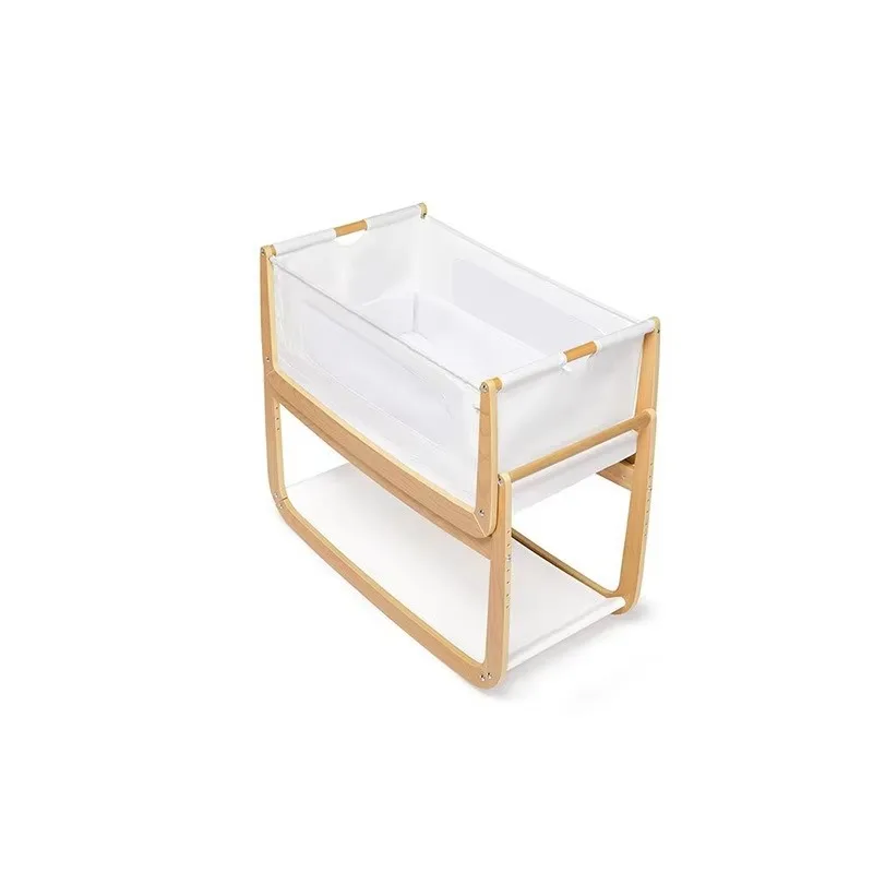 2026 Modern Design Convertible Wood Toddler Bed Height Adjustable Baby Cot With Rocking Function For Bedroom Outdoor