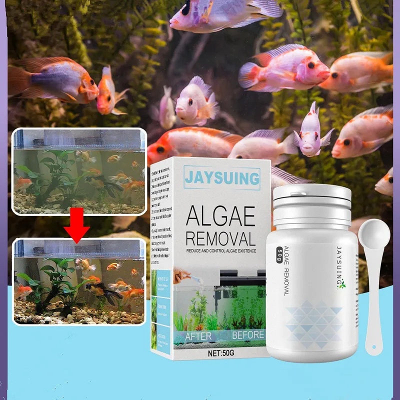 

50g Algae And Moss Removal Aquarium Tools Potion To Remove Moss Agent Fish Tank Remover To Remove Green Water Cleaning Powder