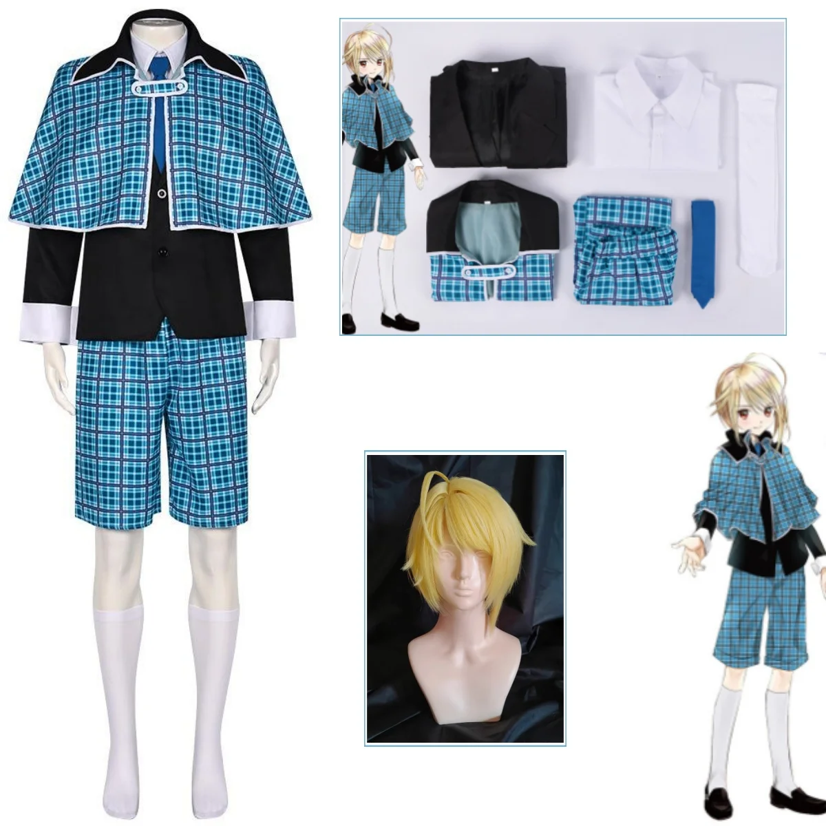 Shugo Chara Tadase Hotori School Uniform Wig Halloween Cosplay Costume Anime Shugo Chara Cosplay Costume