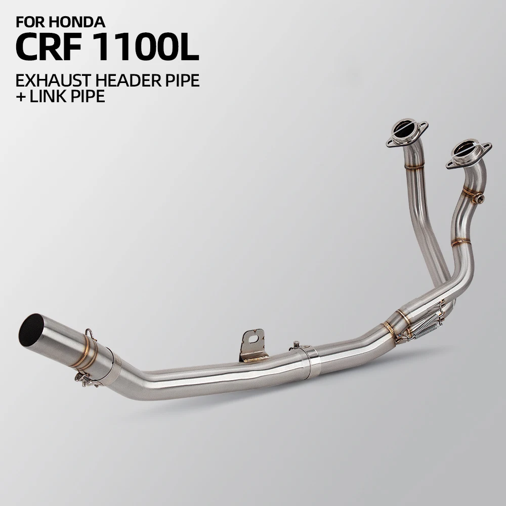 

Motorcycle Escape Slip on Off Road Moto Exhaust Header Tube Optional Front Mid Link Pipe For CRF1100L CRF1100 Africa Twin