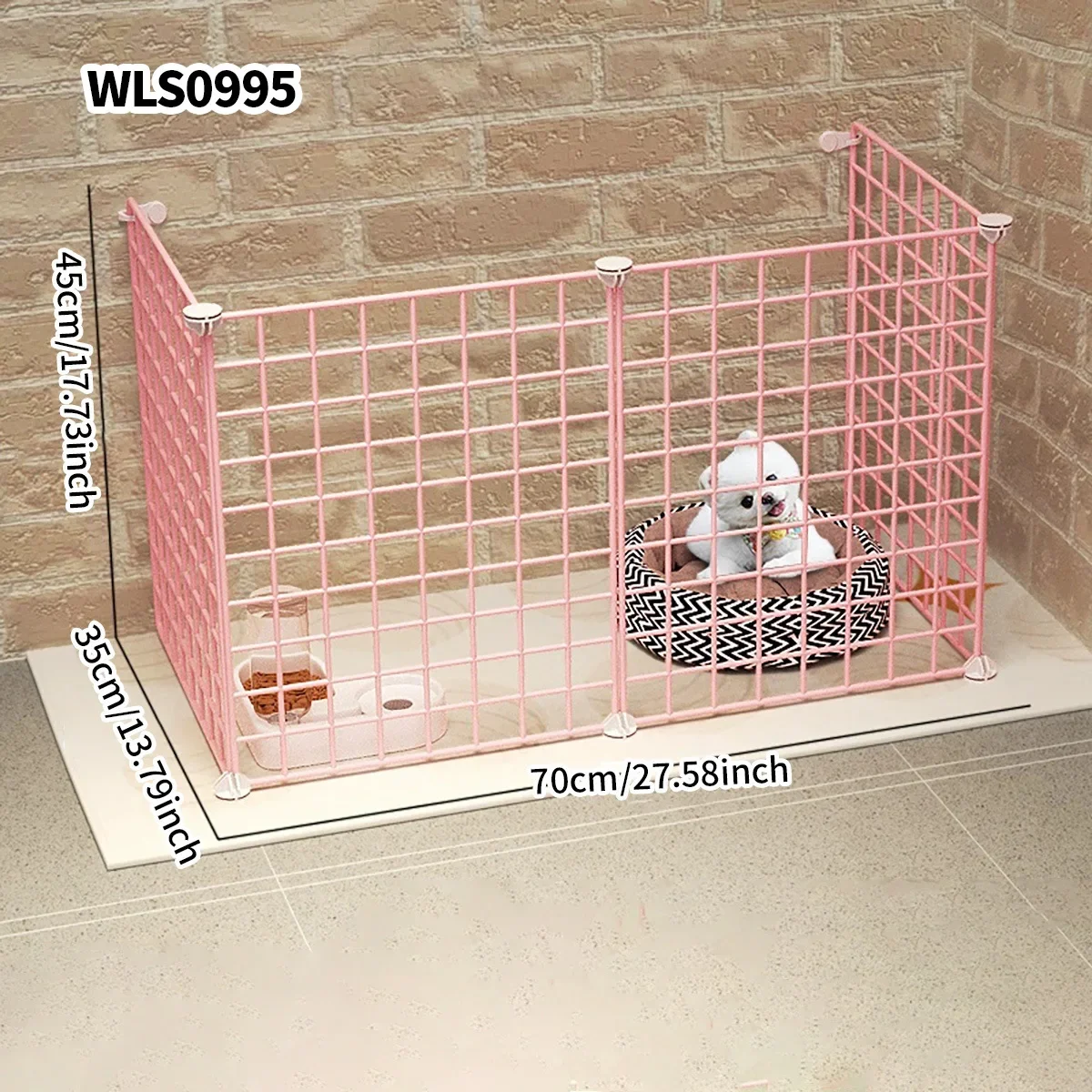 Dog fence Household indoor pet cat fence Small dog dog cage splicing pieces Free combination isolation gate fence