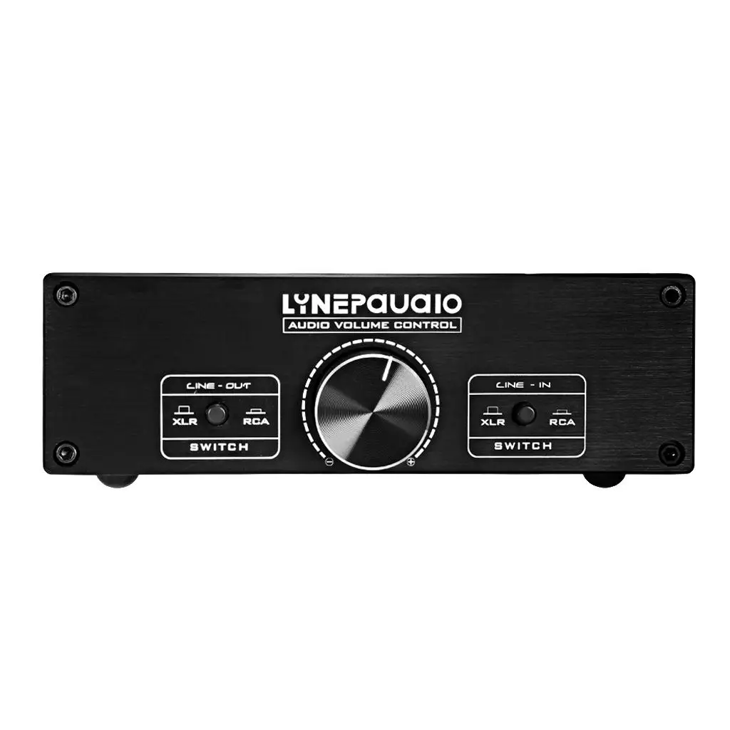 Hi-fi Aluminium Volume Controller XLR RCA Passive Preamp Dual Channel Audio Switch for 3 Inch Full Range Speaker Units