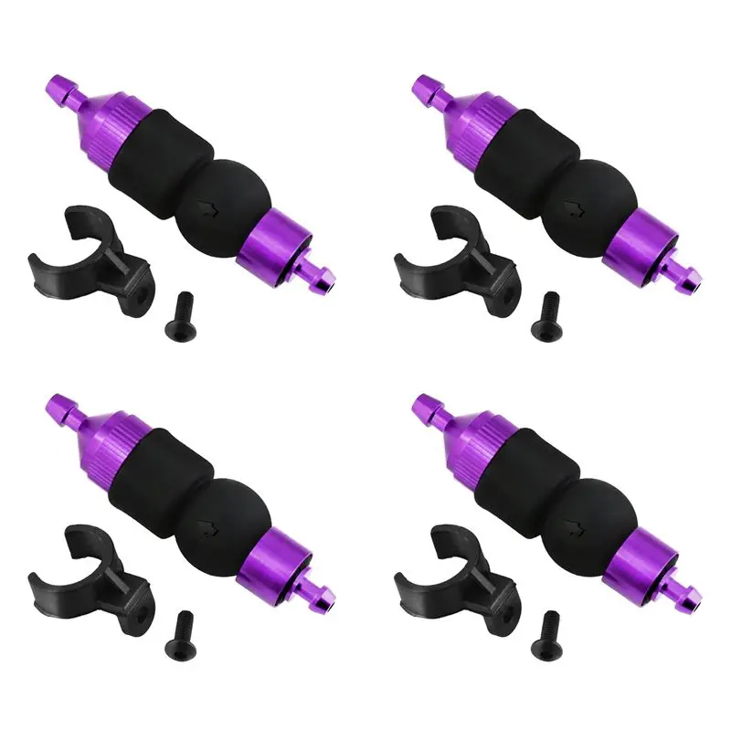 

Excellent-4X Fuel Filter Nitro Engine Parts Fuel Tank Spare Parts For 1/8 1/10 RC Model Car HSP Kyosho Redcat Himoto HPI,Purple