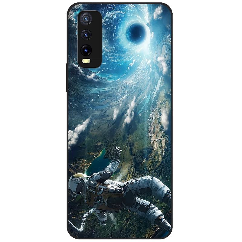 For Vivo Y11s Case Silicone Soft Wolf Phone Cases for Vivo Y12s v2027 v2029 / VivoY11s Case Black TPU Coque for Vivo Y 11S Para