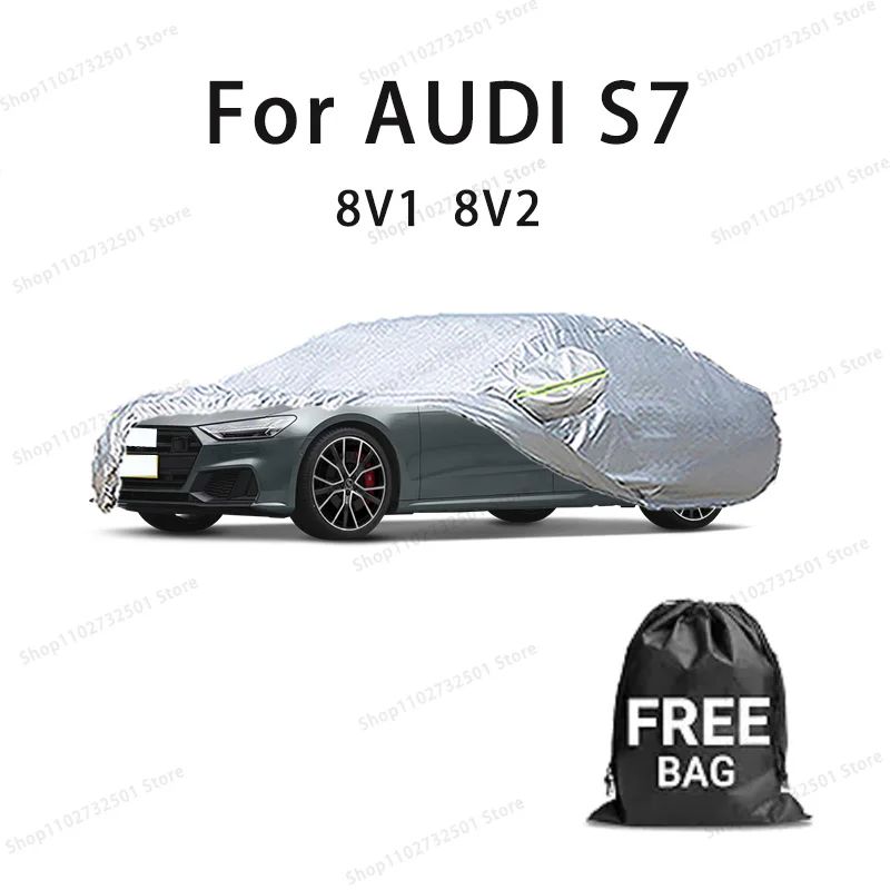 

For AUDI S7 8V1 8V2 Car Cover Full Covers with Reflective Strip Dustproof UV Scratch-Resistant Sunscreen Protective cover