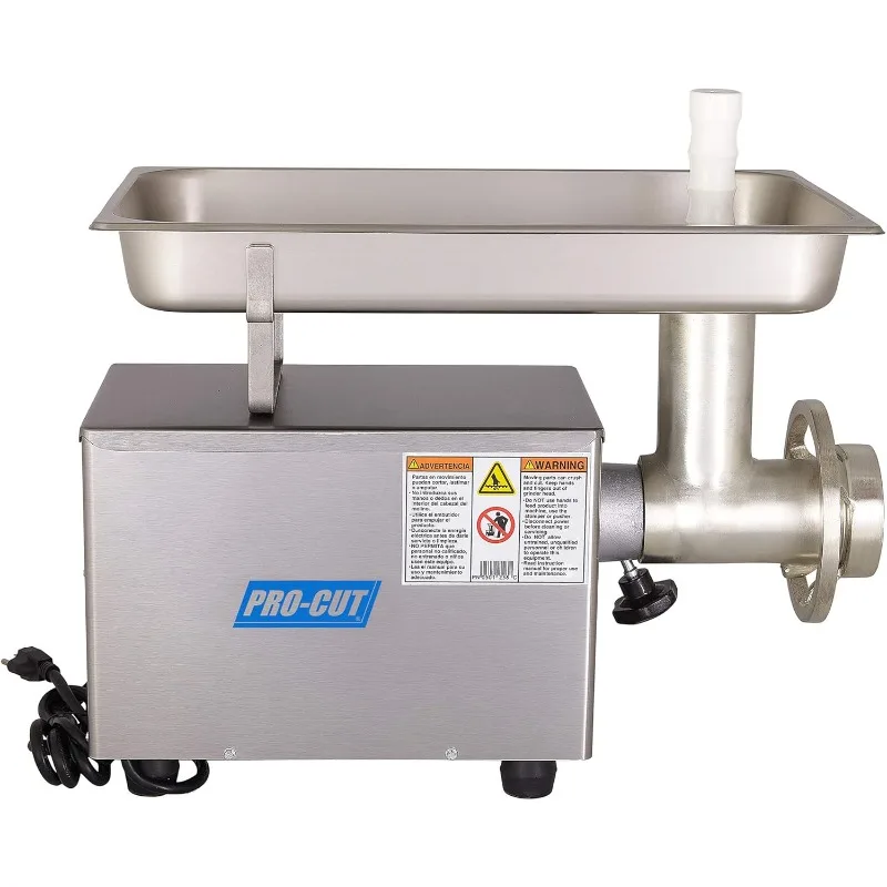 Pro-Cut KG-12-FS, 3/4 HP Motor 115V, Stainless Steel Cabinet & PAN, 400+ LBS/HR Grinding Capacity