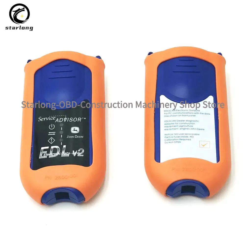 For EDL V2 EDLSCAN Electronic Data Link Diagnostic Adapter Construction Agriculture Equipment Engine Service ADVISOR