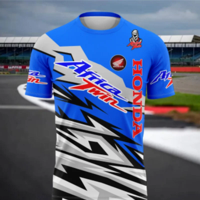 New Honda Africa Twin 1100 Men's Adventure Sports Enthusiast T-Shirt Summer Outdoor Sports Elements Short Sleeve