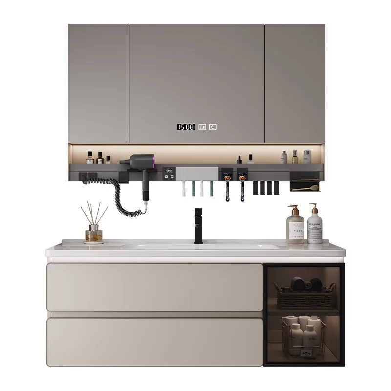 

Туалетный столик с раковиной Освещение для ванной комнаты Настенный зеркальный шкаф