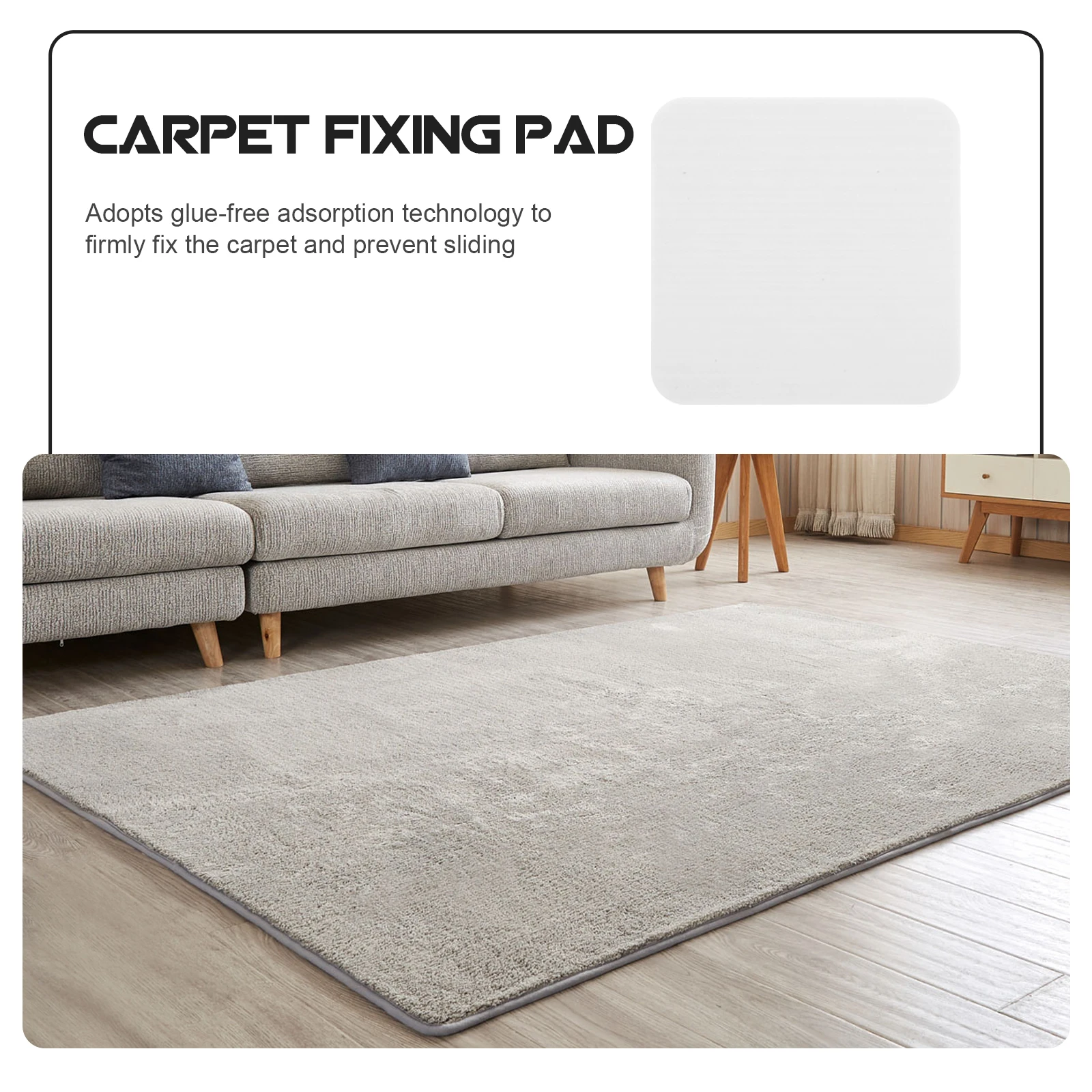 

4 Pcs Washable Carpet Gripper Resistant Rug Pad Stickers No Residue For Hardwood Tile Floor Non Skid Tape Area