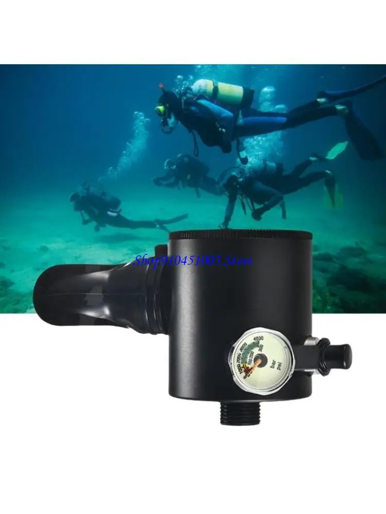 

77HC Breathing Valves Head with Gauge Breathing Tube Diving Regulator for Diving