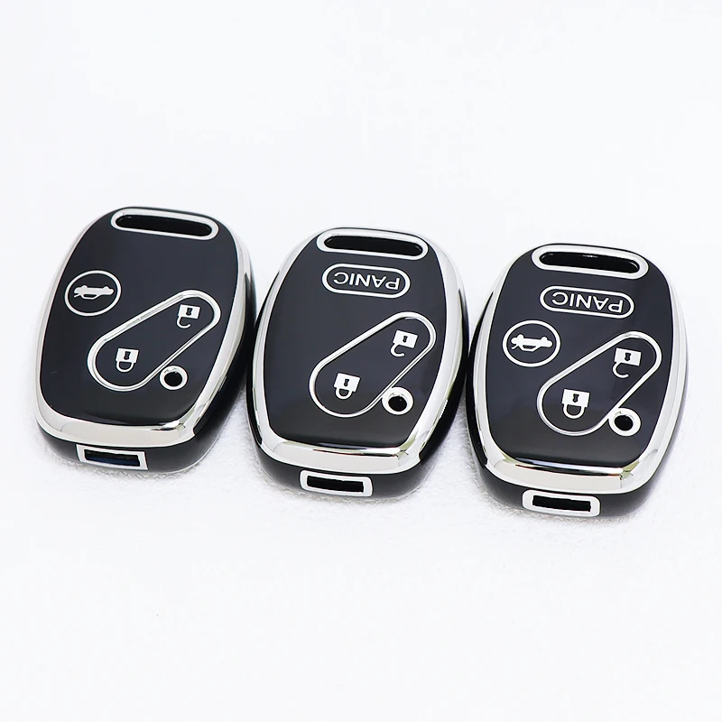 

Keyles Accessories For Honda CR-V Pilot Insight Ridgeline Accord Civic CRV TPU Car Remote Key Case Cover Shell Holder Fob Bag