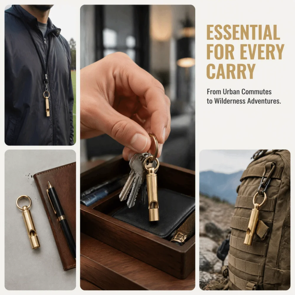 3pcs Aluminium Alloy Dog Training Whistle 125dB+ Loudness Brass Material Emergency Whistle Key-Chain Attached - view 5