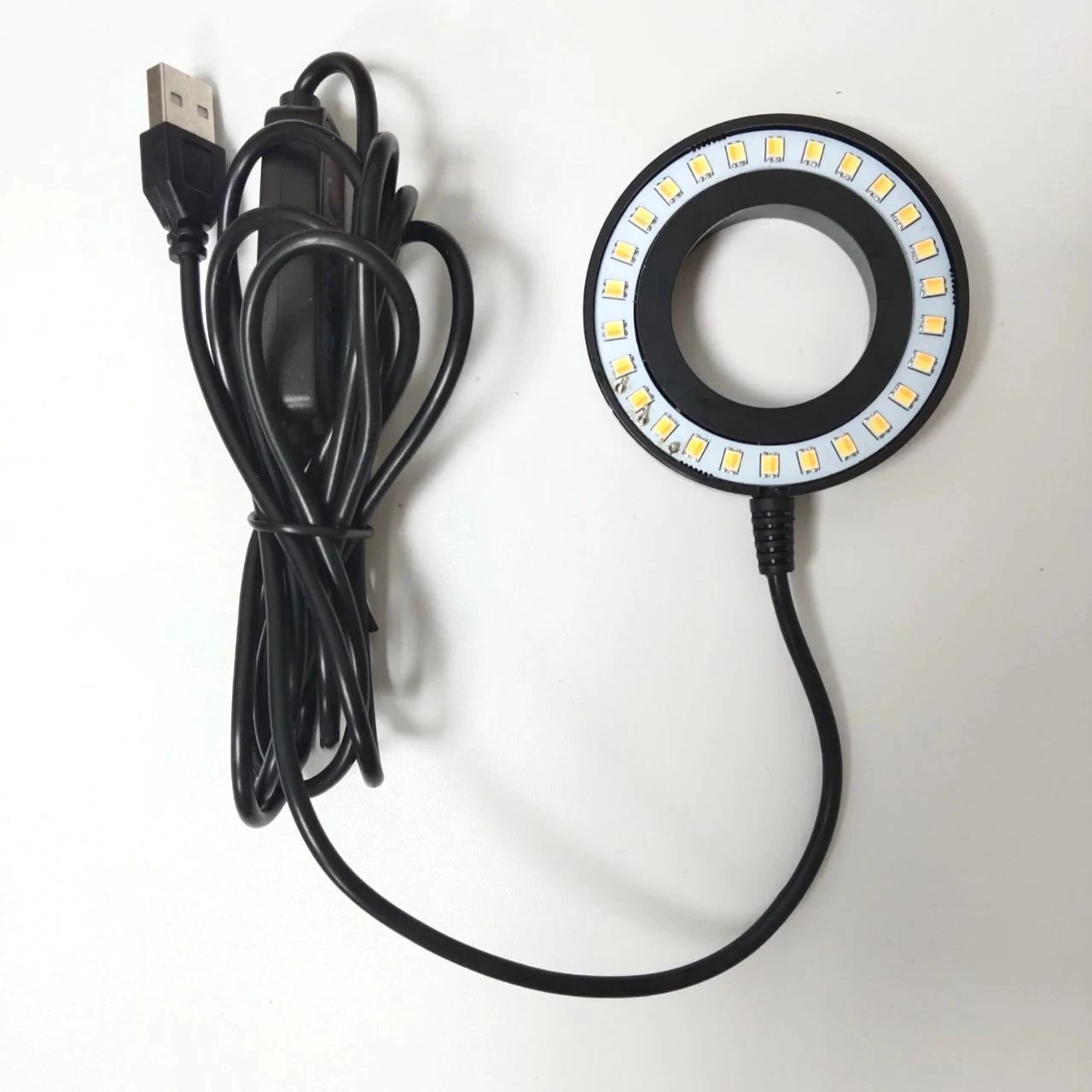 

3 Colors Light Brightness Adjustable M42/ M48 Thread Microscope Light USB LED Ring Lamp for Video Stereo Microscope